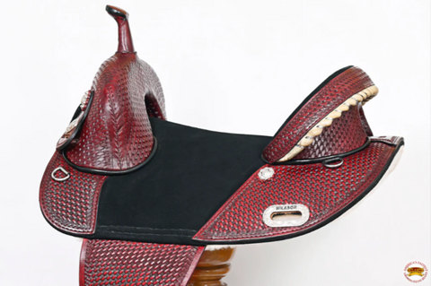 HILASON Western Horse Trail Barrel Racing American Leather Saddle