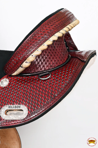 HILASON Western Horse Trail Barrel Racing American Leather Saddle