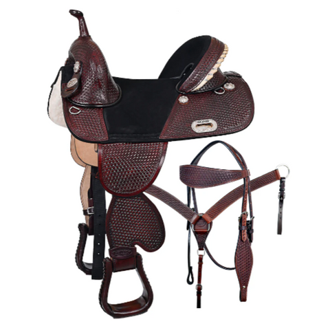 HILASON Western Horse Saddle Treeless Genuine American Leather Trail Tack