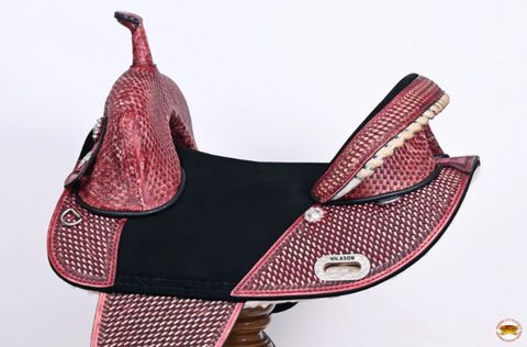 HILASON Western Horse Trail Barrel Racing American Leather Saddle