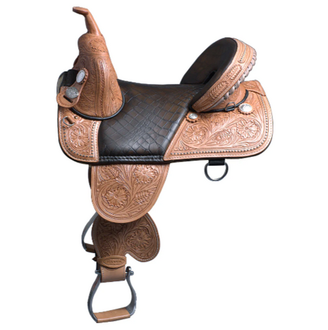 HILASON Western Horse Treeless Trail Barrel Saddle American Leather