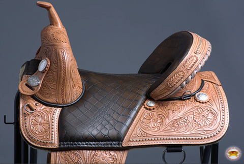 HILASON Western Horse Treeless Trail Barrel Saddle American Leather