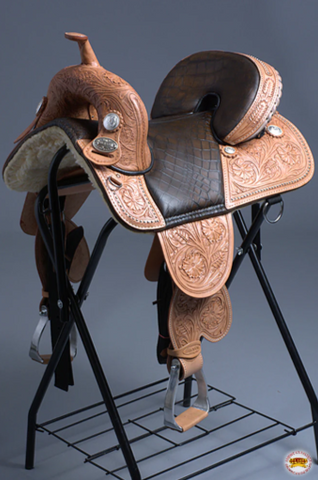 HILASON Western Horse Treeless Trail Barrel Saddle American Leather