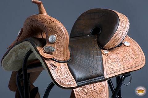 HILASON Western Horse Treeless Trail Barrel Saddle American Leather