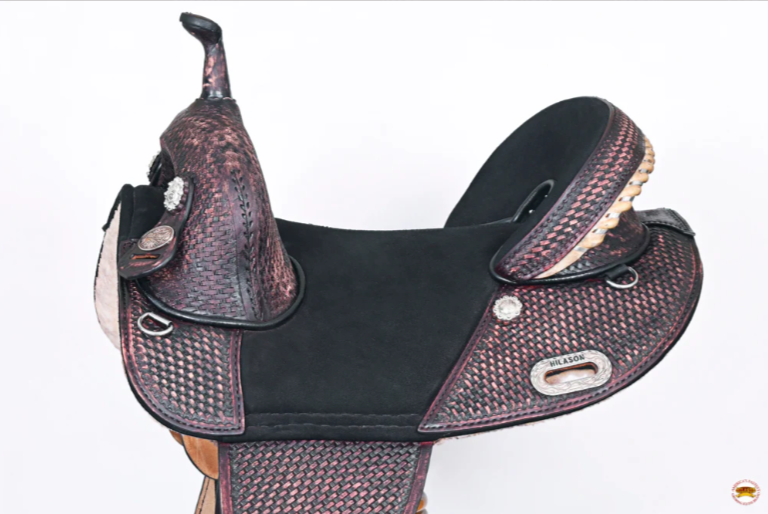 HILASON Western Horse Trail Barrel Racing American Leather Saddle