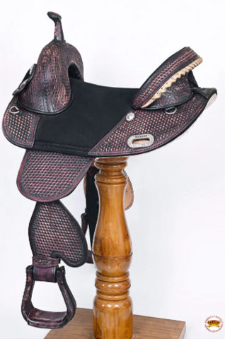 HILASON Western Horse Trail Barrel Racing American Leather Saddle