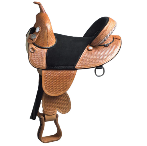 HILASON Western Horse Trail Barrel Racing American Leather Saddle