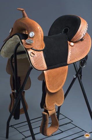 HILASON Western Horse Trail Barrel Racing American Leather Saddle