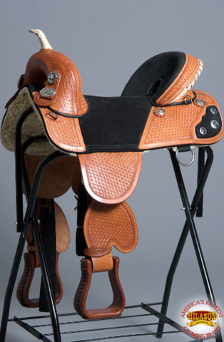 HILASON Western Horse Treeless Trail Barrel Saddle American Leather