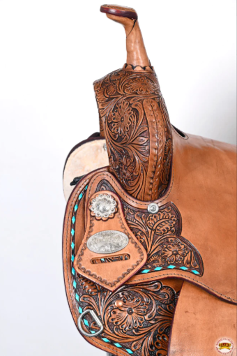 HILASON Western Horse Flex Tree Barrel Trail in American Leather Saddle Brown