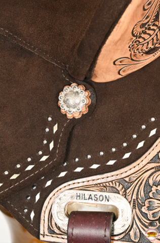 HILASON Western Horse Flex Tree Barrel Trail in American Leather Saddle Brown