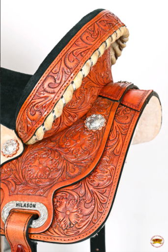 HILASON Flex Tree Western Horse Saddle American Leather Trail Barrel