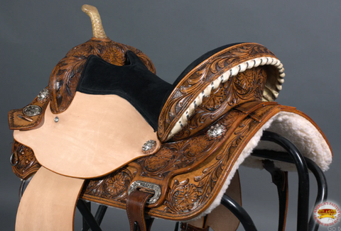 HILASON Western Horse Saddle American Leather Flex Trail Barrel