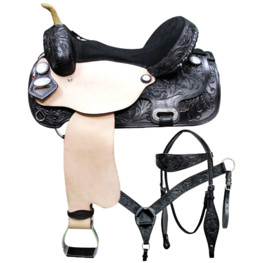 HILASON Western Horse Saddle American Leather Flex Trail Barrel Tack