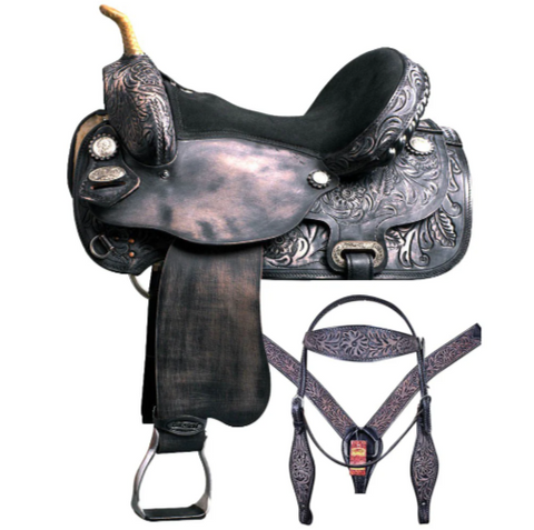 HILASON Western Horse Saddle American Leather Flex Trail Barrel Tack