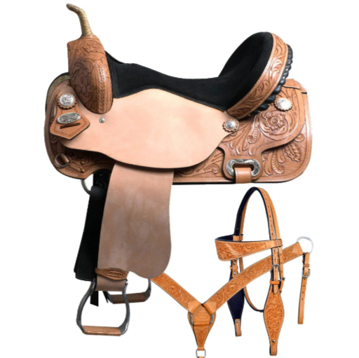 HILASON Western Horse Saddle American Leather Flex Trail Barrel Tack