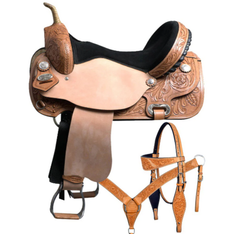 HILASON Western Horse Saddle American Leather Flex Trail Barrel Tack