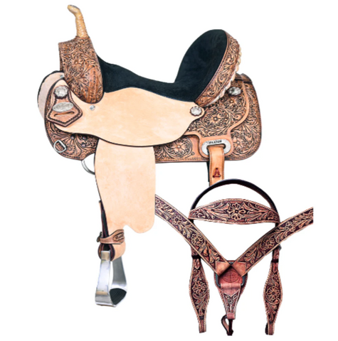 HILASON Western Horse Saddle American Leather Flex Trail Barrel Tack