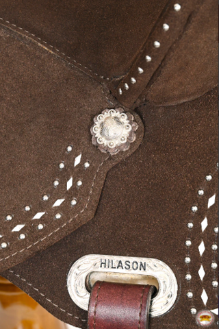 HILASON Flex Tree Western Horse Buckstitch Trail Barrel American Leather Saddle Brown