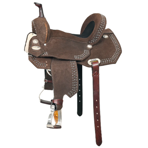 HILASON Flex Tree Western Horse Stud Trail Barrel American Leather Saddle Brown