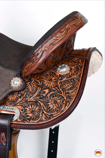 HILASON Western Horse Flex Tree Barrel Trail in American Leather Saddle Brown