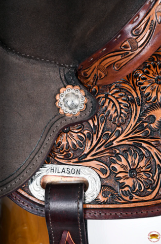 HILASON Western Horse Flex Tree Barrel Trail in American Leather Saddle Brown