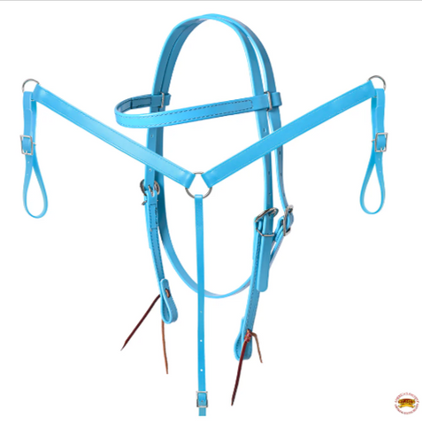 Hilason Western Horse Flex Tree Barrel Trail In Suede Leather Saddle & Biothane Leather Tack Set