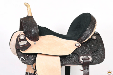 HILASON Flex Tree Western Horse Saddle American Leather Trail Barrel