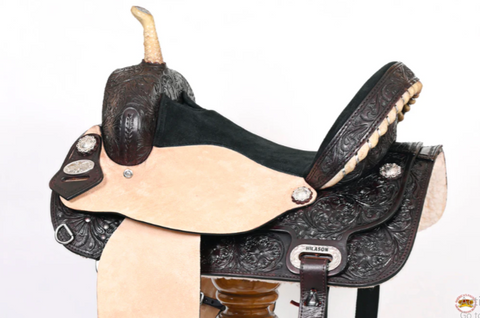 HILASON Flex Tree Western Horse Saddle American Leather Trail Barrel