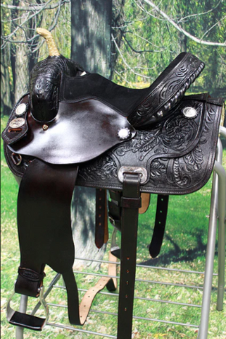 HILASON Flex Tree Western Horse Saddle American Leather Trail Barrel