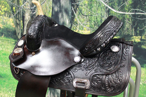 HILASON Flex Tree Western Horse Saddle American Leather Trail Barrel