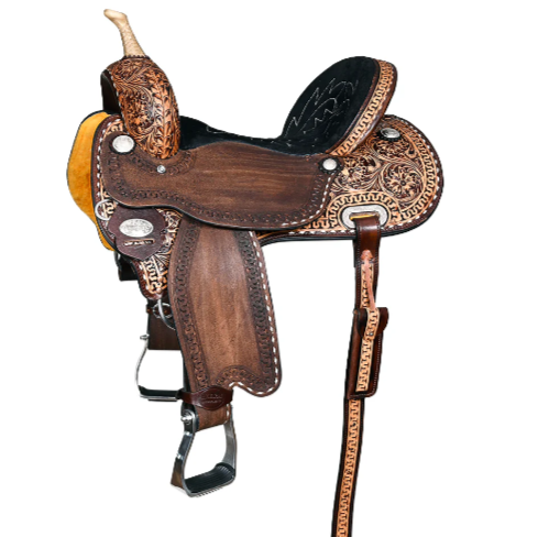 HILASON Western Horse Barrel Racing Saddle Trail American Leather