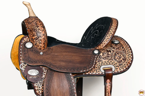 HILASON Western Horse Barrel Racing Saddle Trail American Leather