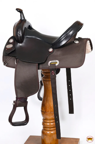 HILASON Western Horse Ranch Roping Saddle American Leather