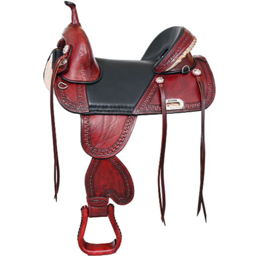 Western Horse Saddle Hilason Treeless Trail American Leather