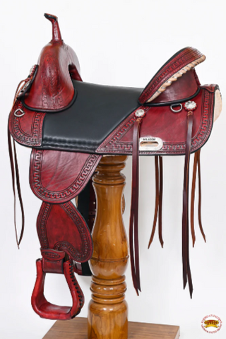 Western Horse Saddle Hilason Treeless Trail American Leather