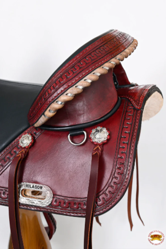 Western Horse Saddle Hilason Treeless Trail American Leather