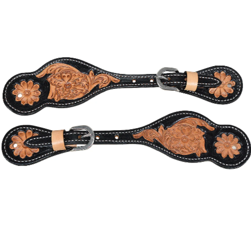 Hilason Western American Genuine Leather Cowboy Spur Straps Pair