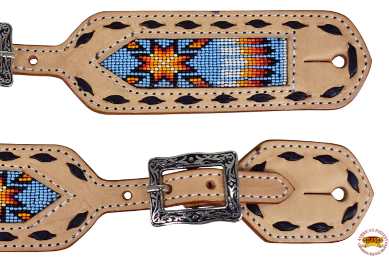 Hilason Western American Genuine Leather Cowboy Spur Straps Pair