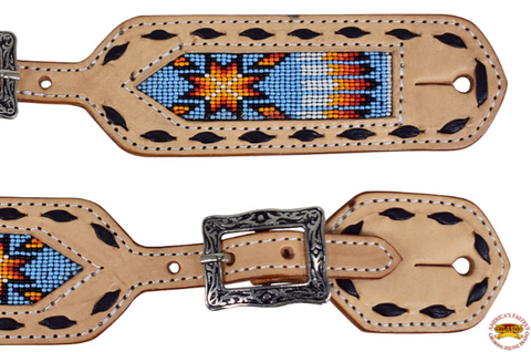 Hilason Western American Genuine Leather Cowboy Spur Straps Pair