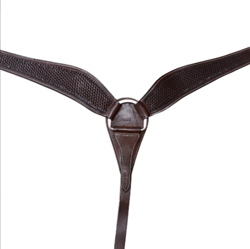 Hilason Western Roping Horse Breast Collar Basket weave Chocolate