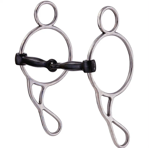 Ah760 Hilason Stainless Steel Wonder Gag Horse Bit Sweet Iron Snaffle Mouth