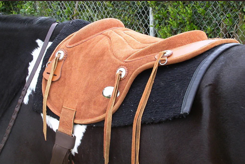 Bareback Pad Saddle Baretek Natural Horse Treeless Leather Pad