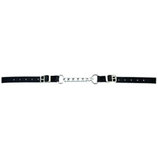 5/8" X 19" Hilason Western Horse Tack Nylon Curb Strap Single Chain Black