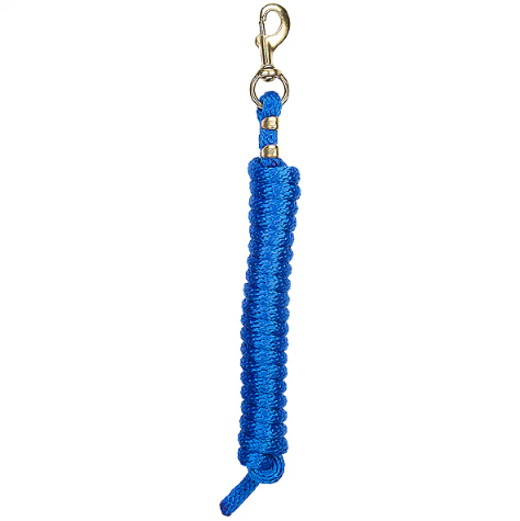 Blue Weaver Tack Horse Poly Lead Rope W/ Solid Brass 225 Snap