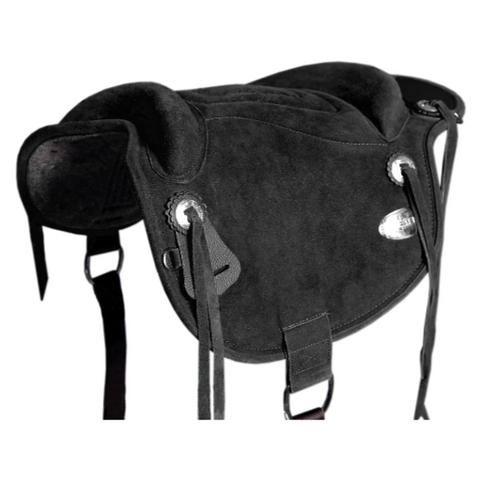 Sp201F- Western Baretek Bareback Pad Horsemanship Treeless Leather Black