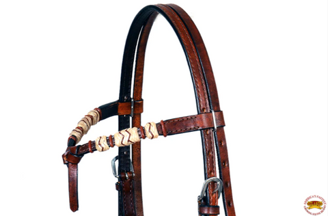 HILASON Western Horse Headstall Breast Collar Set Genuine American Leather