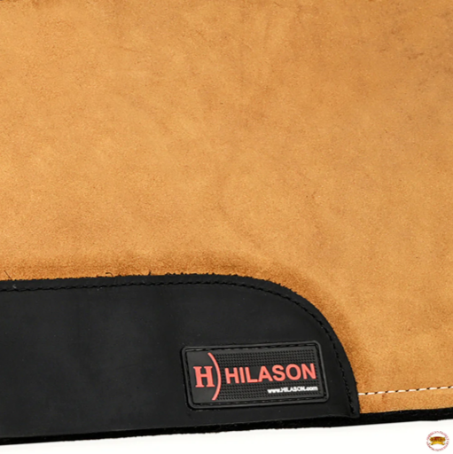 Hilason Western Wool Felt Horse Saddle Pad Top Suede Leather Brown