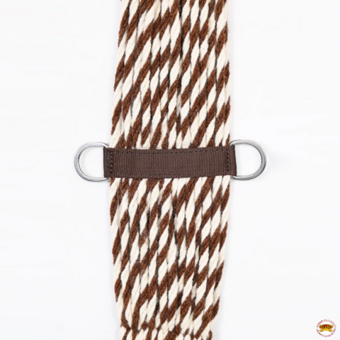 HILASON Horse Western 27 Strand Double Weave Two-Tone Roper Cinch Girth