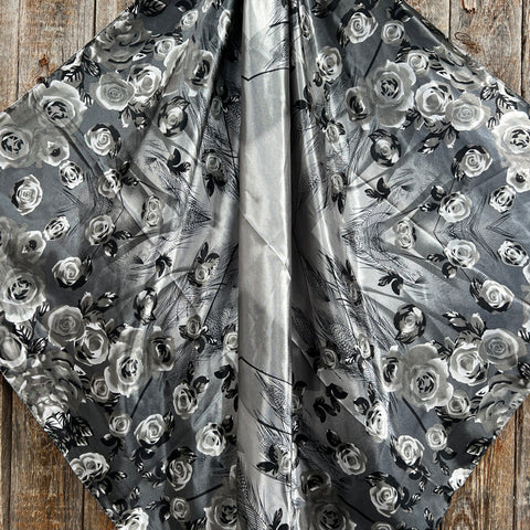 Grey Roses Wild Rag/Scarf